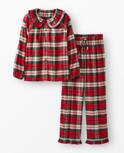 Women's Holiday HannaSoft™ Flannel Ruffle Pajama Set